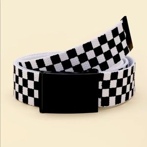 Men Plaid pattern Tape Belt